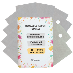 Steyda Reusable Paper Towels - 10 pack Gray